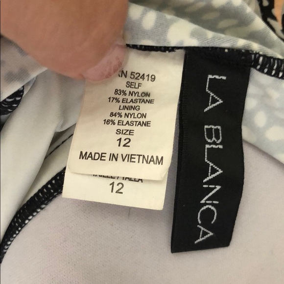 DONATED!! La Blanca swim tankini top black & white - Picture 5 of 5